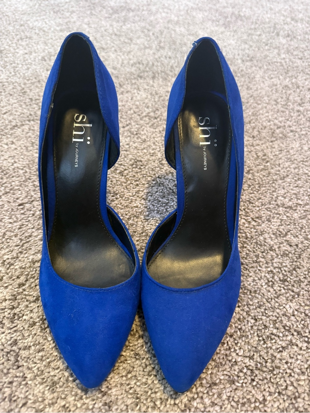 Shi by JOURNEYS Cobalt Blue Pointed-Toe Cutout Pumps